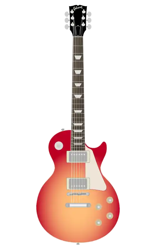 Gibson LesPaul Standardをモチーフにしたイラストのフリー素材