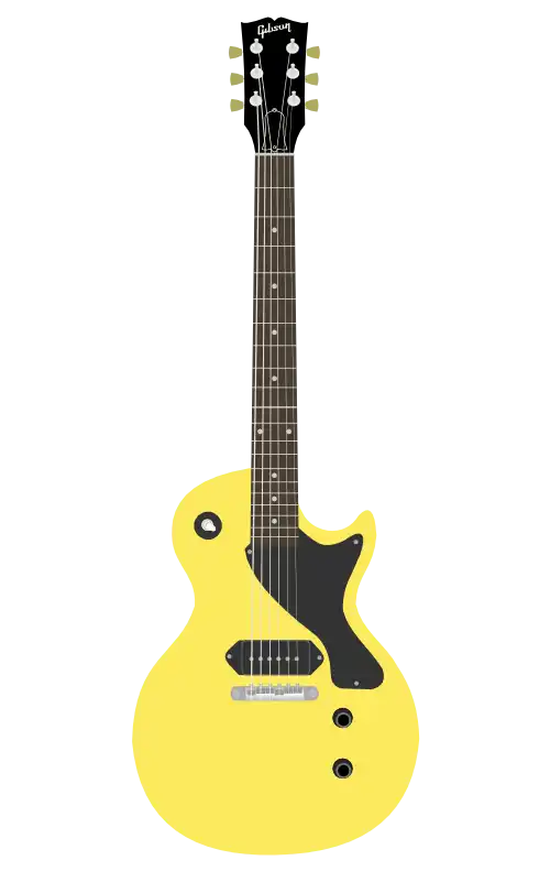 Gibson LesPaul Juniorをモチーフにしたイラストのフリー素材