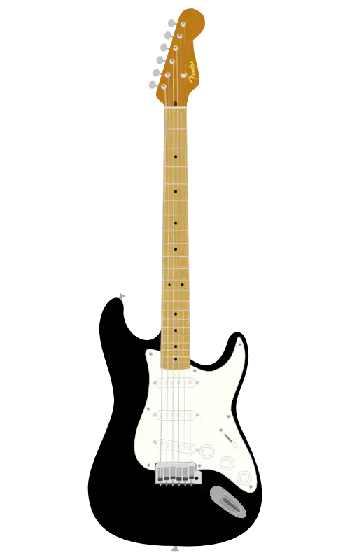 Fender Stratcasterをモチーフにしたイラストのフリー素材